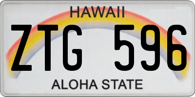 HI license plate ZTG596