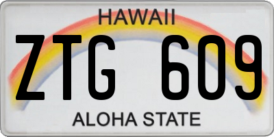HI license plate ZTG609