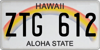 HI license plate ZTG612