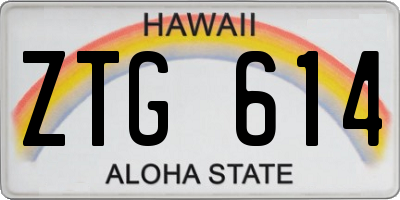 HI license plate ZTG614