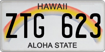 HI license plate ZTG623
