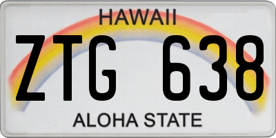 HI license plate ZTG638