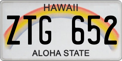 HI license plate ZTG652