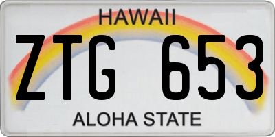 HI license plate ZTG653