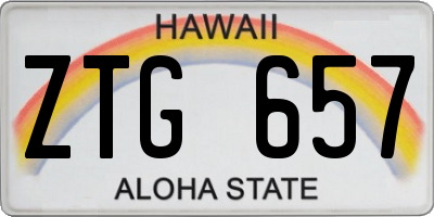 HI license plate ZTG657