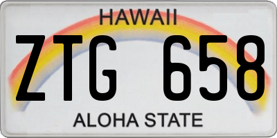 HI license plate ZTG658