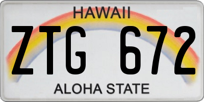 HI license plate ZTG672