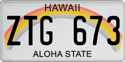 HI license plate ZTG673