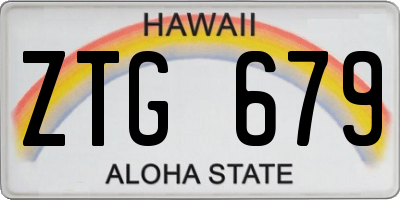 HI license plate ZTG679