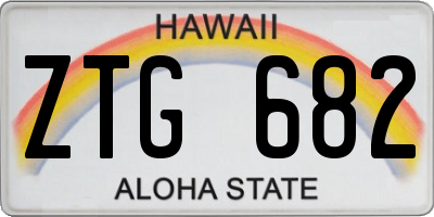 HI license plate ZTG682