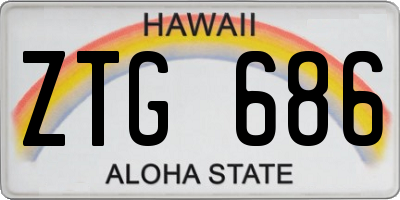 HI license plate ZTG686