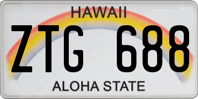 HI license plate ZTG688