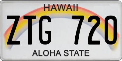 HI license plate ZTG720