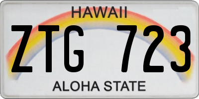 HI license plate ZTG723