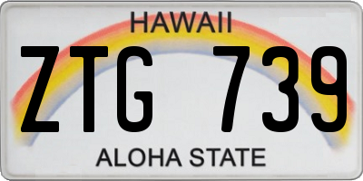 HI license plate ZTG739