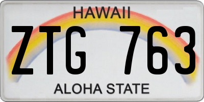HI license plate ZTG763