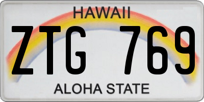 HI license plate ZTG769