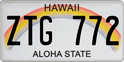 HI license plate ZTG772