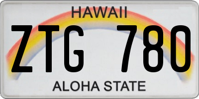 HI license plate ZTG780
