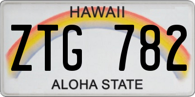 HI license plate ZTG782