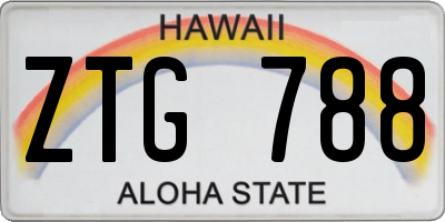 HI license plate ZTG788