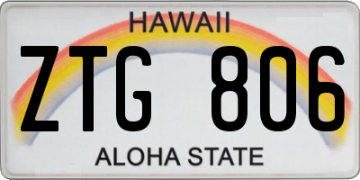 HI license plate ZTG806