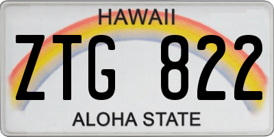 HI license plate ZTG822