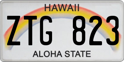 HI license plate ZTG823