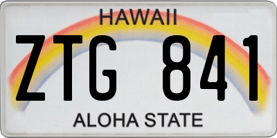 HI license plate ZTG841