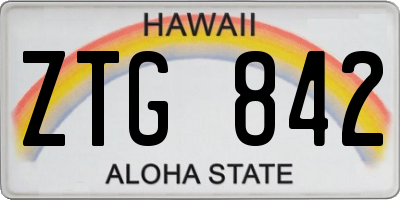 HI license plate ZTG842