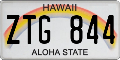 HI license plate ZTG844