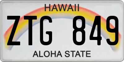 HI license plate ZTG849