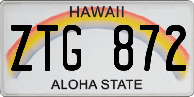 HI license plate ZTG872