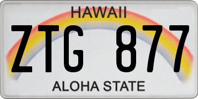 HI license plate ZTG877