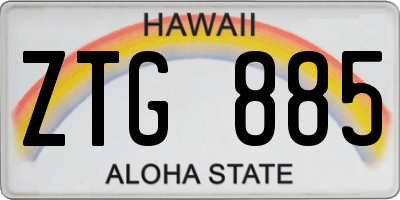 HI license plate ZTG885