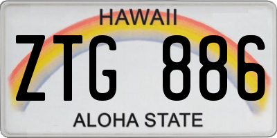 HI license plate ZTG886