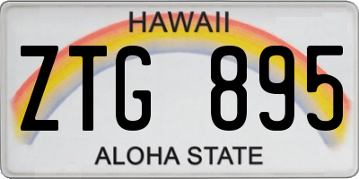 HI license plate ZTG895