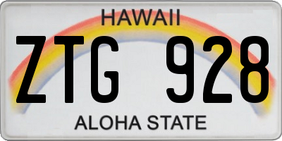 HI license plate ZTG928