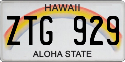 HI license plate ZTG929