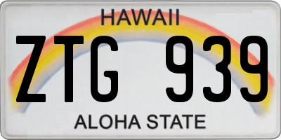 HI license plate ZTG939