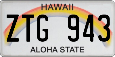 HI license plate ZTG943
