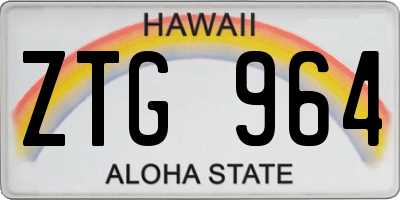 HI license plate ZTG964
