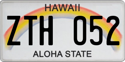 HI license plate ZTH052