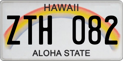 HI license plate ZTH082