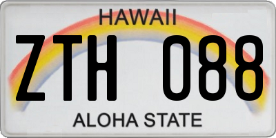HI license plate ZTH088