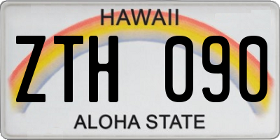 HI license plate ZTH090
