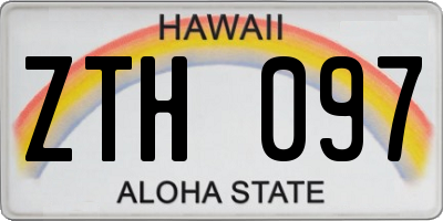 HI license plate ZTH097