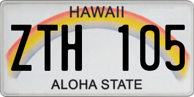 HI license plate ZTH105