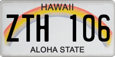 HI license plate ZTH106