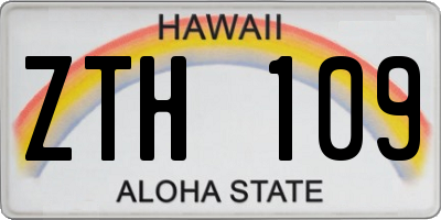 HI license plate ZTH109